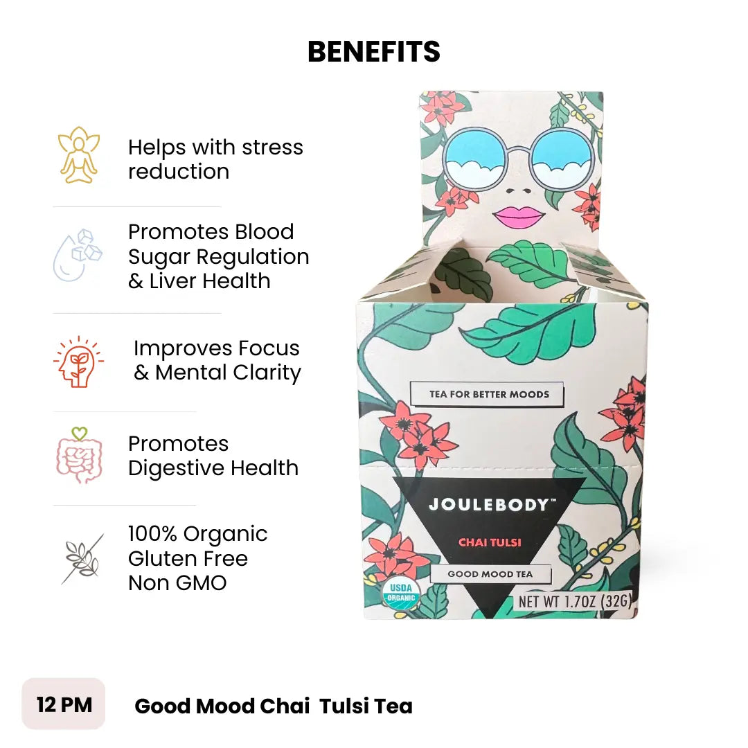 12 PM Good Mood Chai Tulsi Tea Joulebody