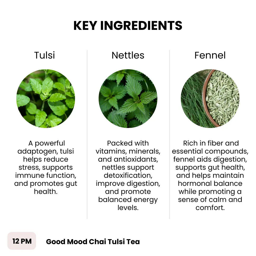 12 PM Good Mood Chai Tulsi Tea Joulebody