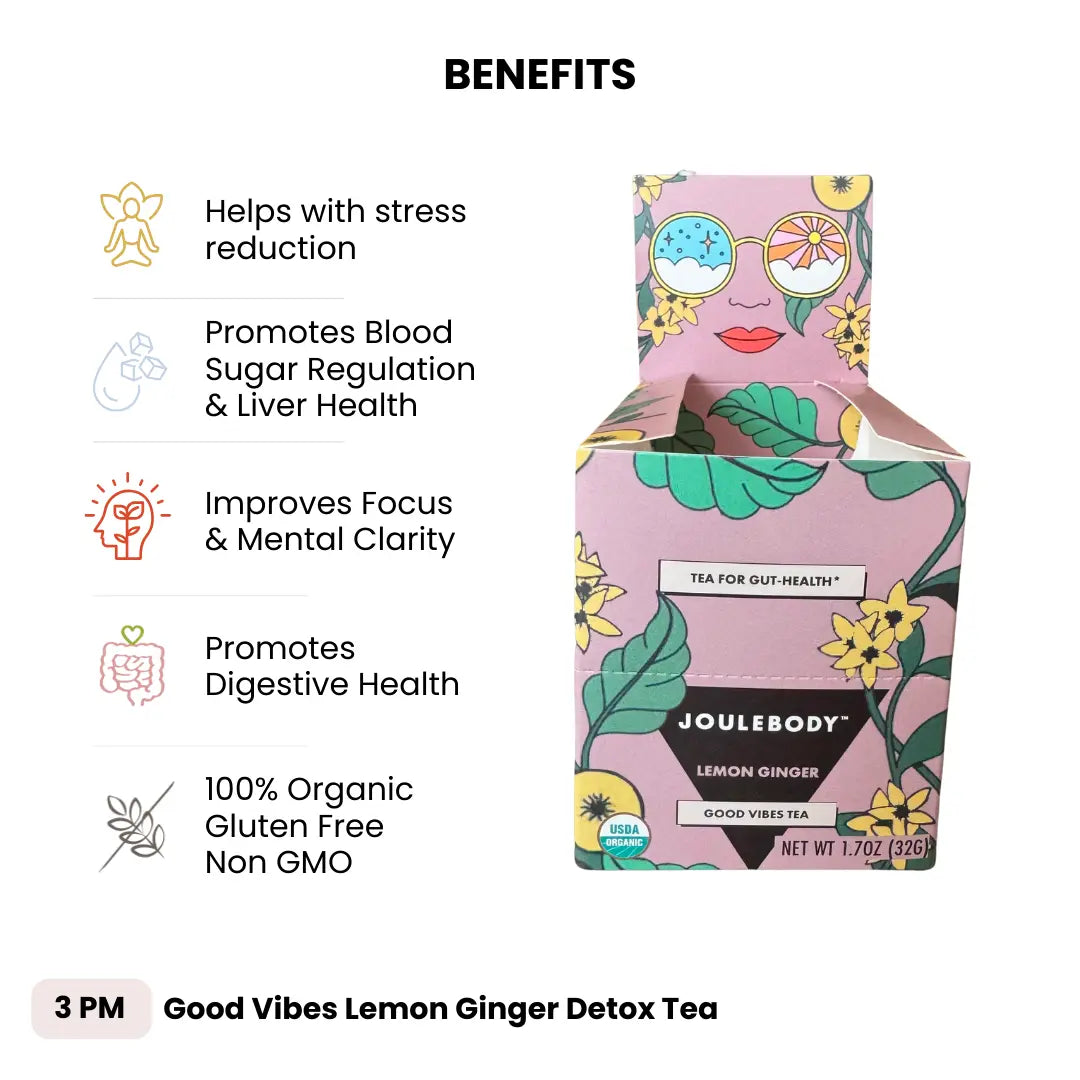 3 PM Good Vibes Lemon Ginger Tea Joulebody