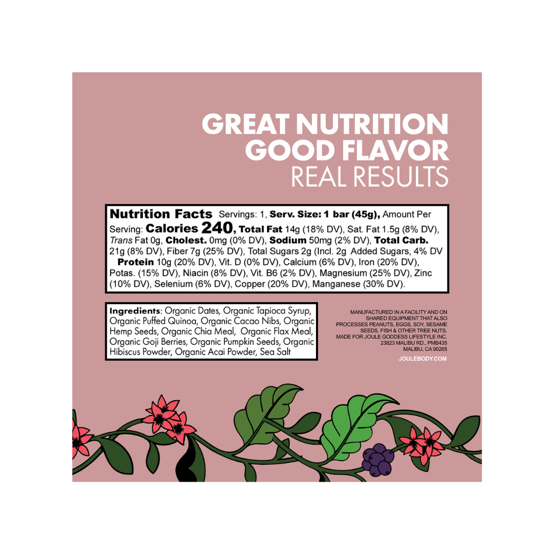 Acai Hibiscus Bars — Good Morning Energy Joulebody